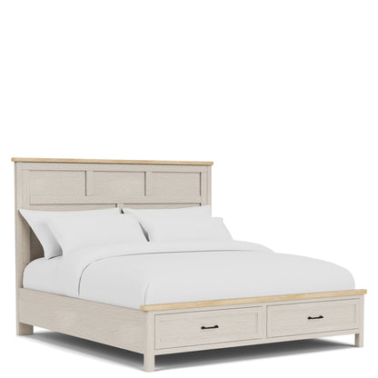 Glenndale - Queen / King Storage Rails - Aged White