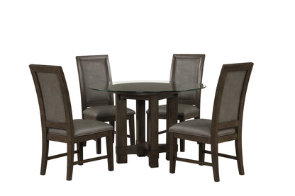 Cityscape - Glass Table Top - Dark Brown