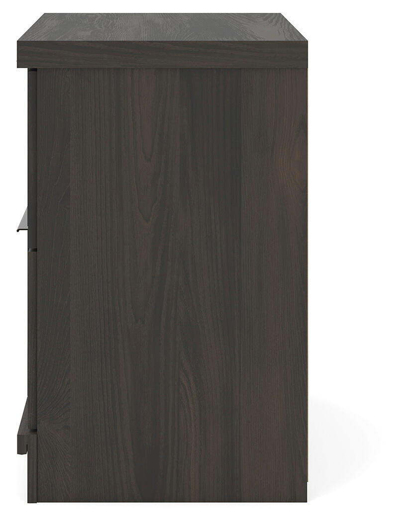 Shaehartin - Two Drawer Night Stand - Dark Brown