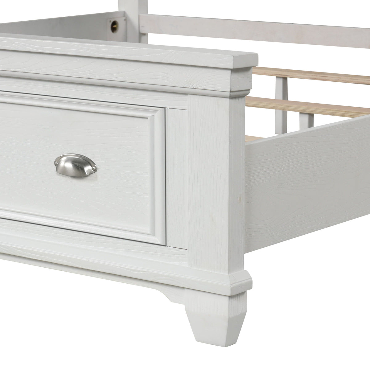 Jamestown - 6/0 Western King Storage Bed Rails - White
