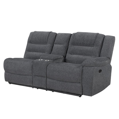 Redondo - RAF Console Loveseat With 1 Recliner Power - Dark Gray