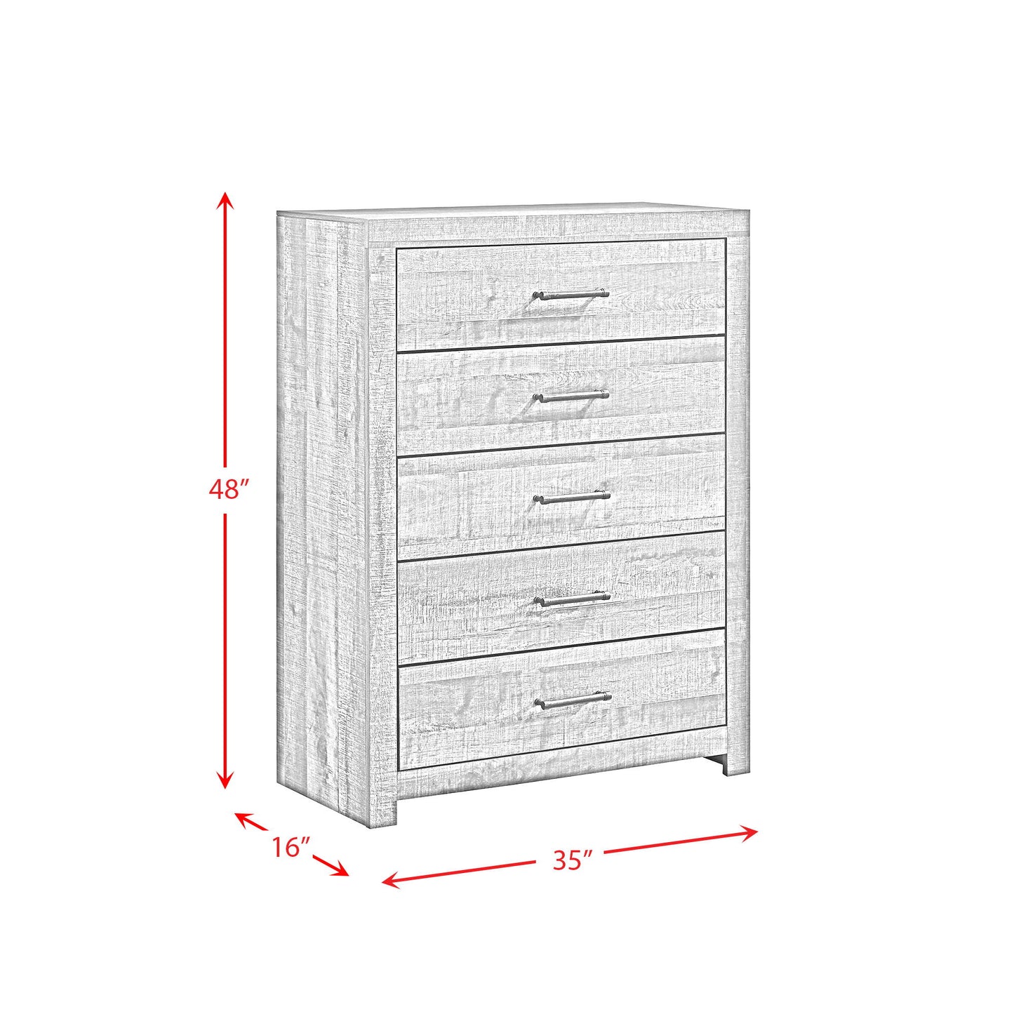 Bailey - 5-Drawer Chest - Walnut
