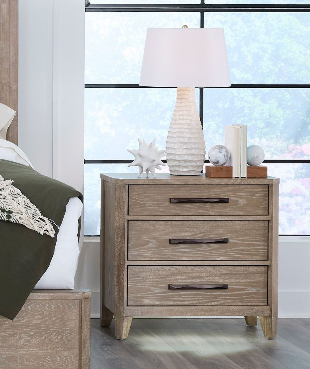 Breckenridge - 3 Drawer Nightstand With USB/C Port - Brown