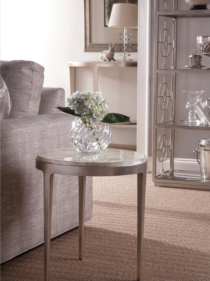 Signature Designs - Gravitas Round Spot Table - Pearl Silver