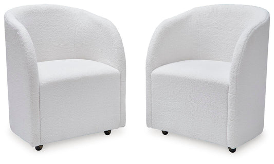 Rowanbeck - Dining Upholstered Arm Chair (Set of 2) - Ivory