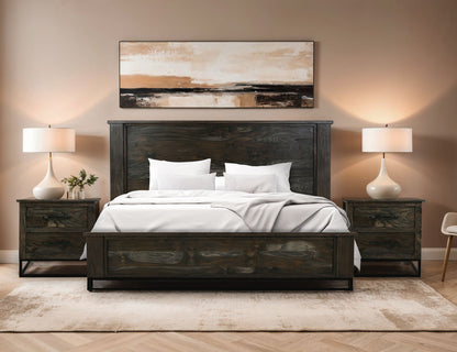 Teak - King Platform - Oil Black