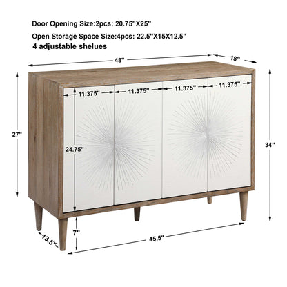 Dani - 4 Door Cabinet - White