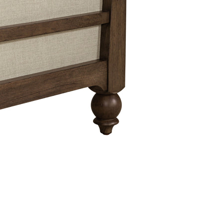 Americana Farmhouse - Queen Upholstered Shelter Footboard - Dusty Taupe