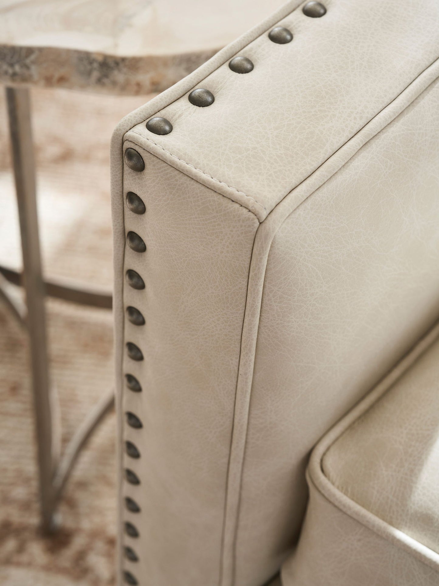 Couture Leather - Tyler Leather Ottoman - Dark Brown