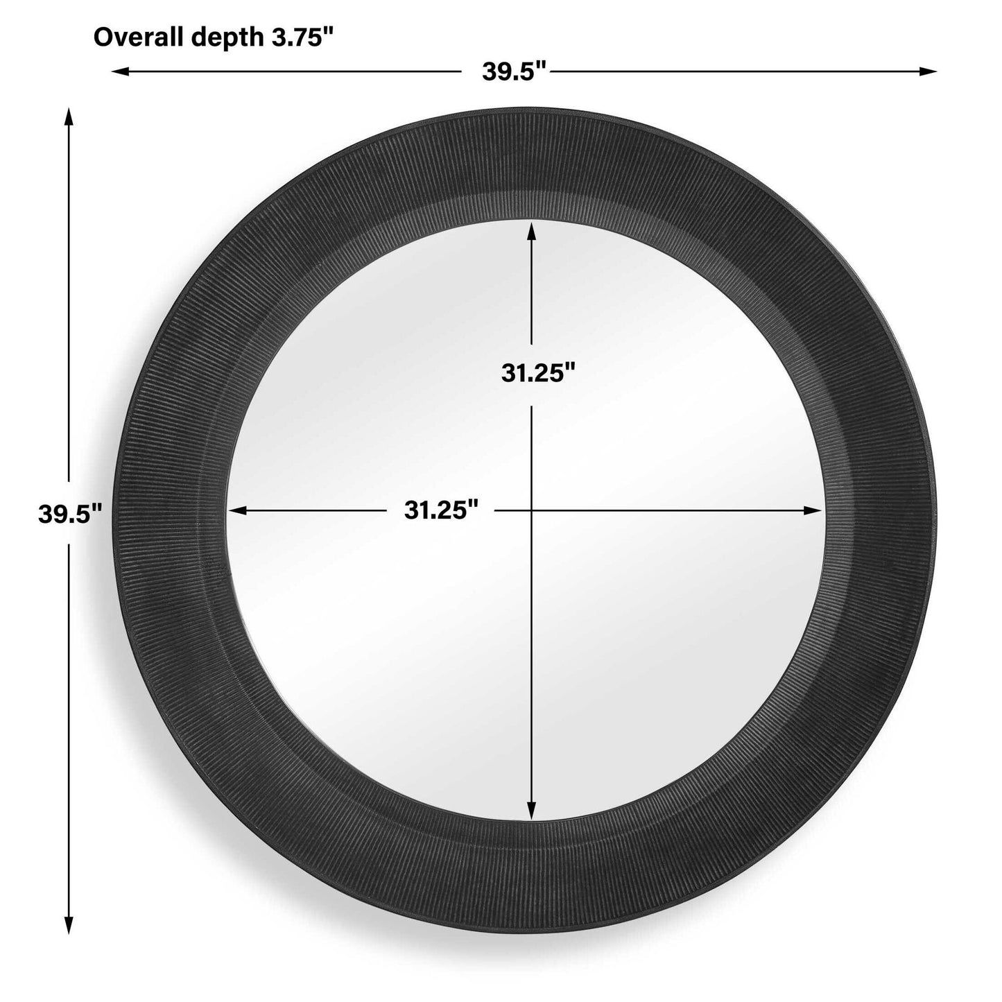 Montgomery - Round Mirror - Black