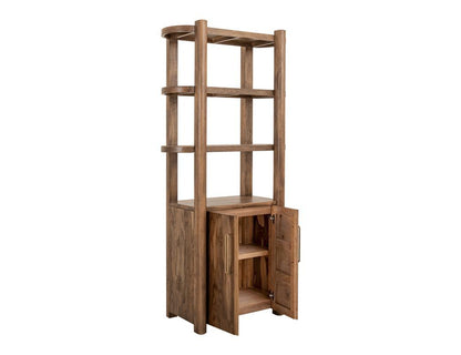 Balam - Wall Unit With Electric Fireplace Insert - Light Brown