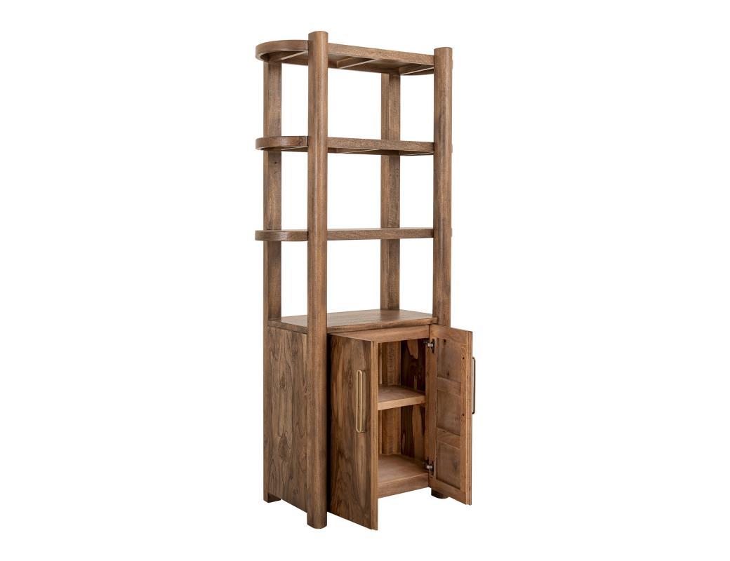 Balam - 80" Wall Unit With Electric Fireplace - Light Brown