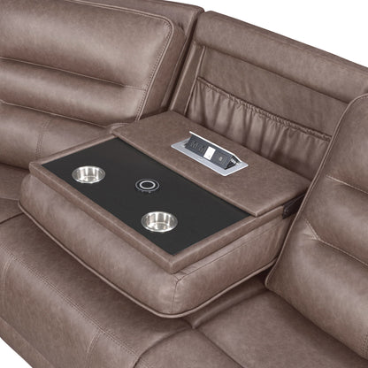 Lawson - Armless Chair With Drop Down Table - Sydney Brunette