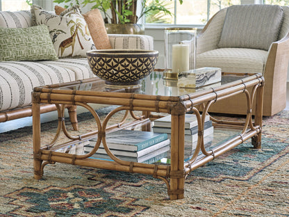 Key Biscayne - Deering Bay Rectangular Cocktail Table - Light Brown