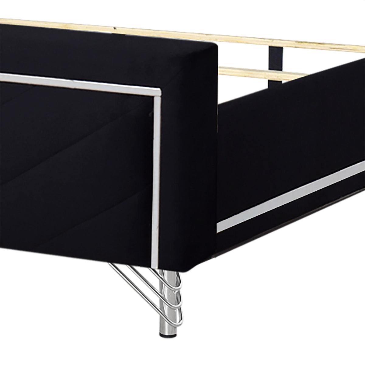 Ava - Western King Panel Side Rails - Ebony