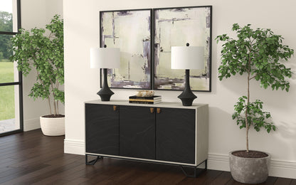 Framed Canvas Sherwood Gates (Set of 2) - Black