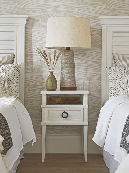 Ocean Breeze - Royal Palm Louvered Headboard 3/3 Twin - White