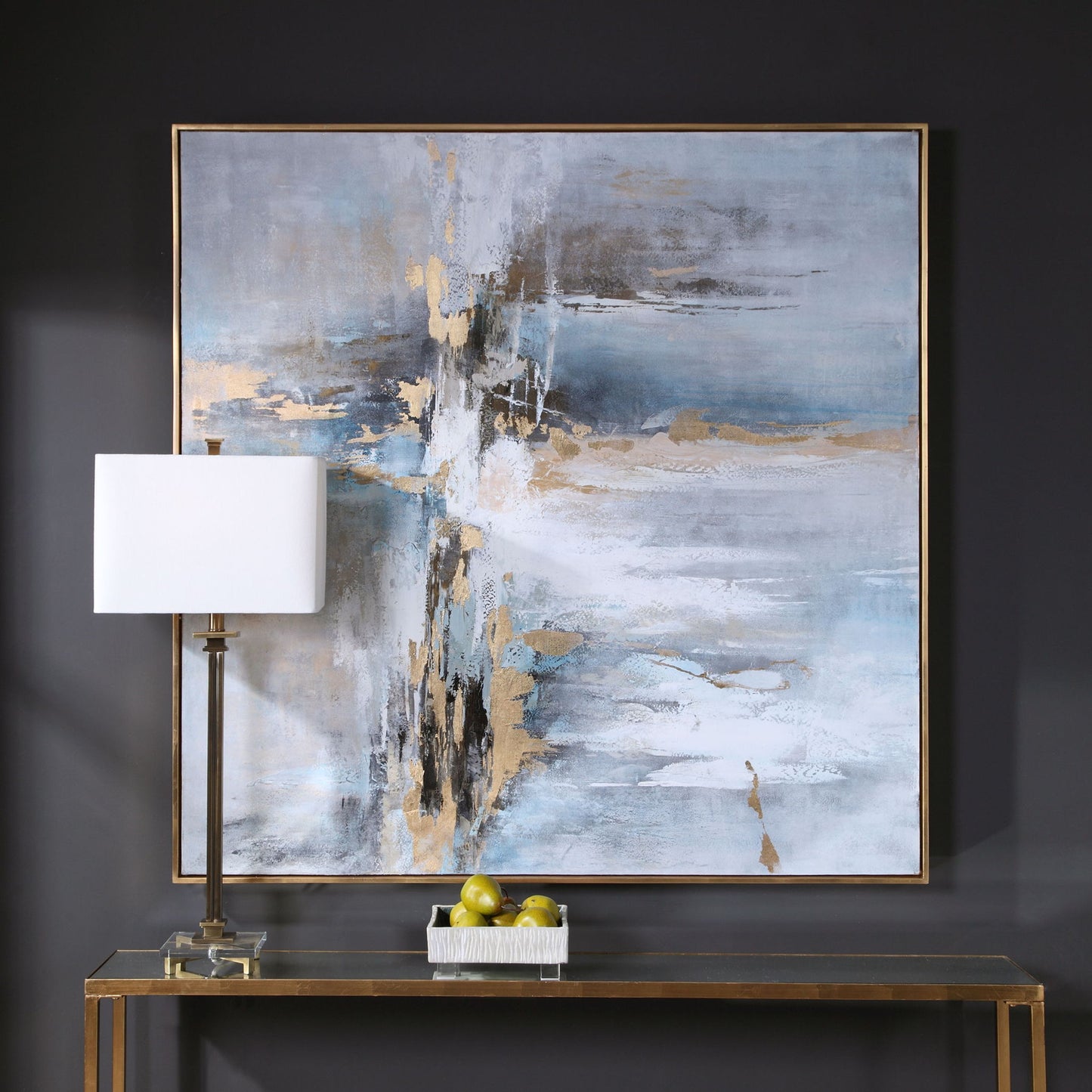 Road Less Traveled - Abstract Art - Blue