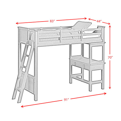 Hampton Kids - Loft With Ladder And Desk With Speaker