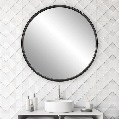 Dawsyn - Round Mirror - Black