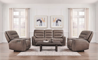 Lawson - Power Zero Gravity Triple Recline Sofa With DDT P2 - Sydney Brunette