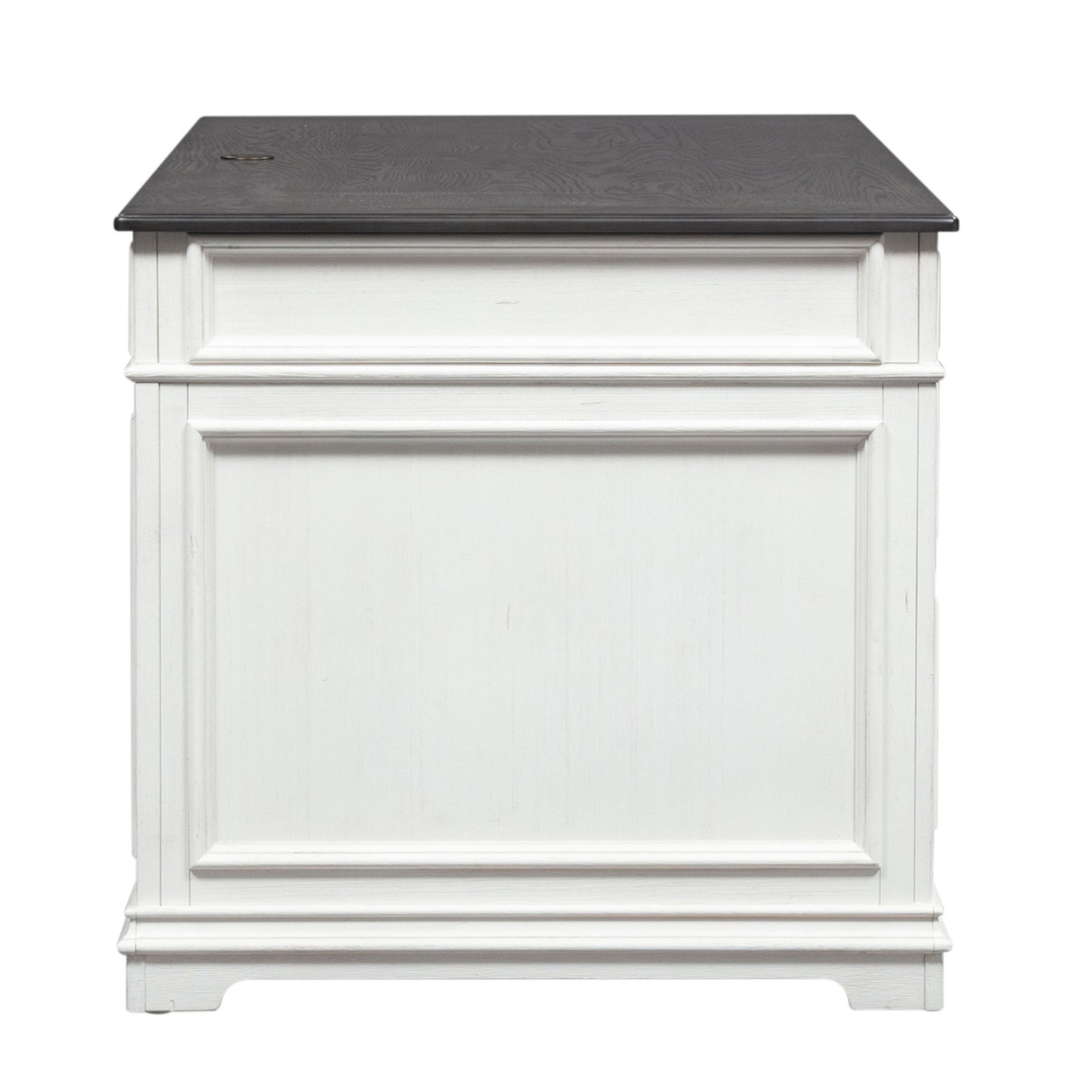 Allyson Park - Desk - Wirebrushed White / Charcoal