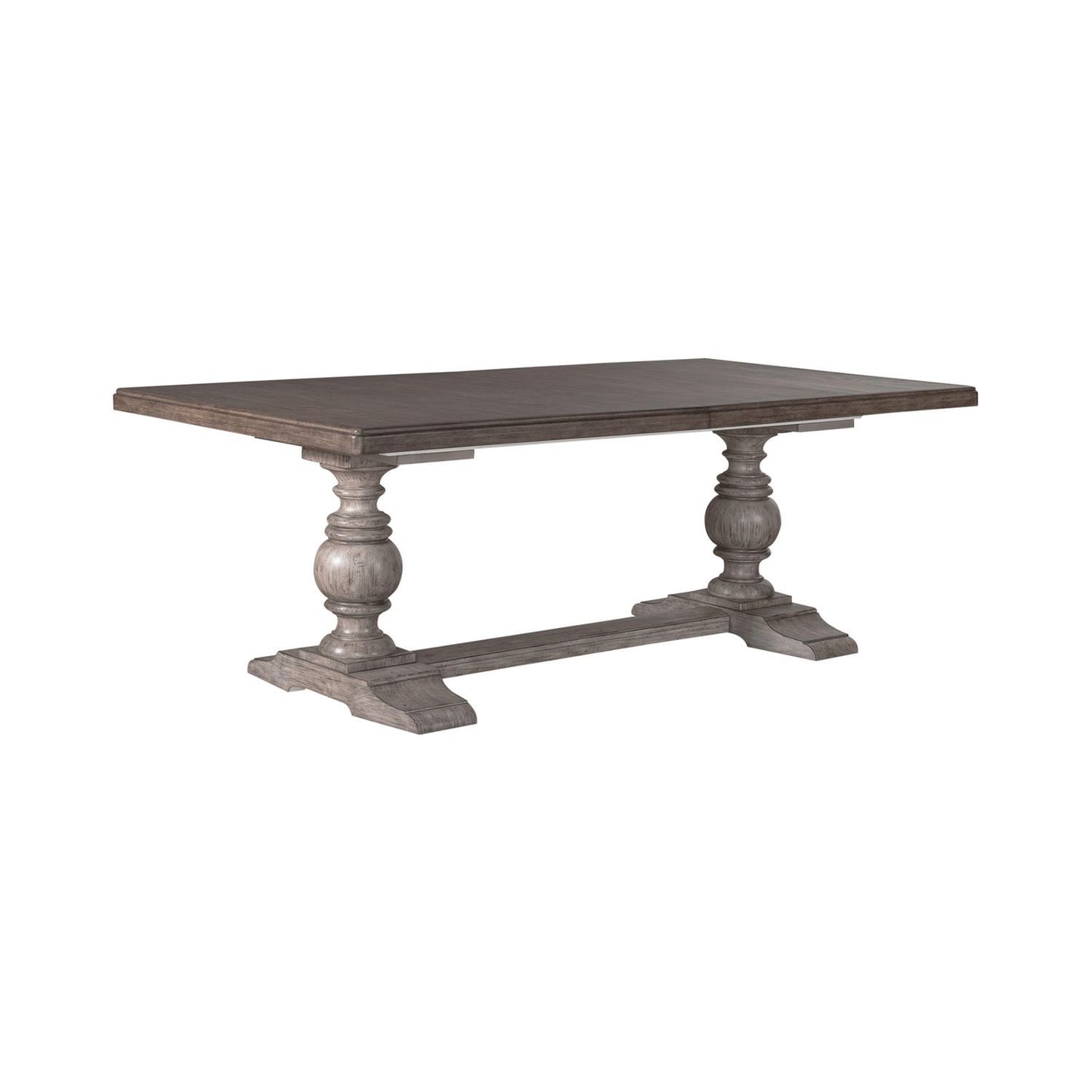 River Place - Trestle Table Base - Riverstone Gray & Tobacco