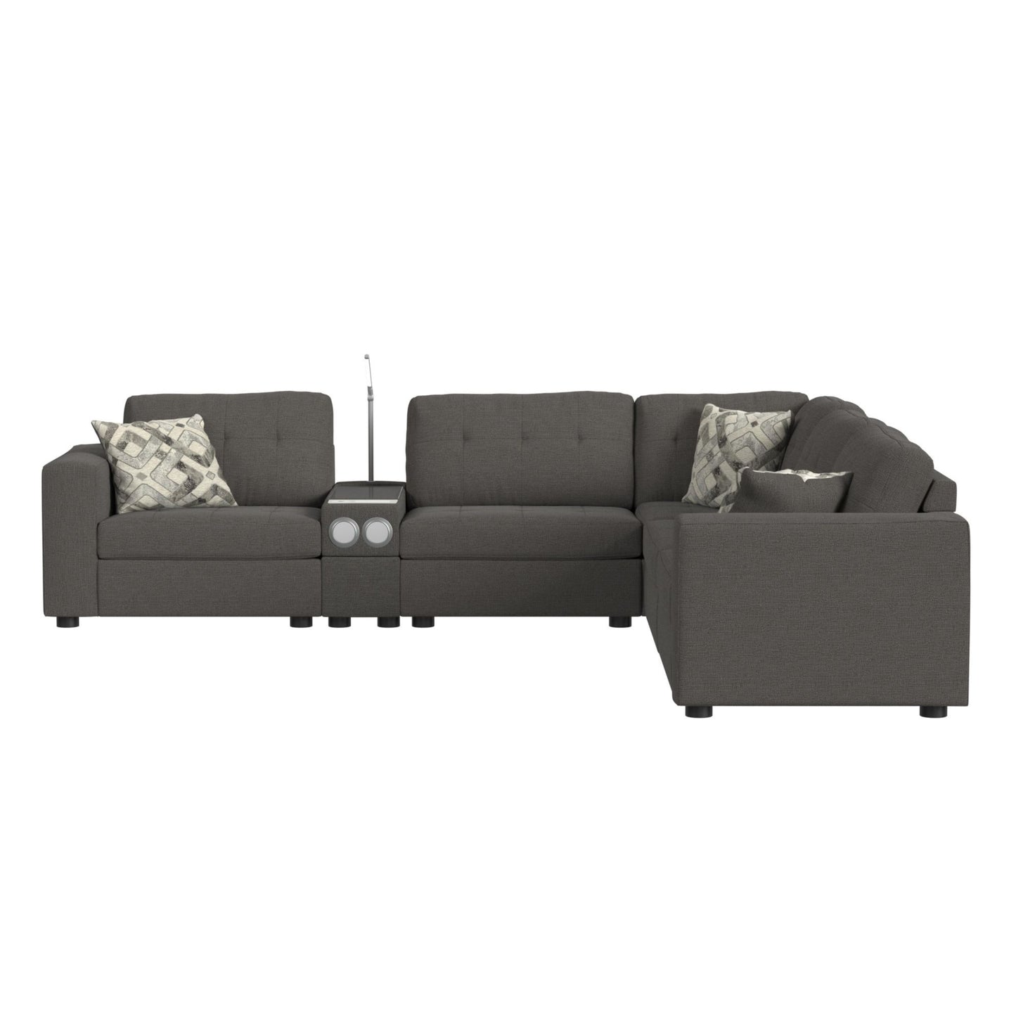 Options One - LHF Chair With 1 Pillow - Ash