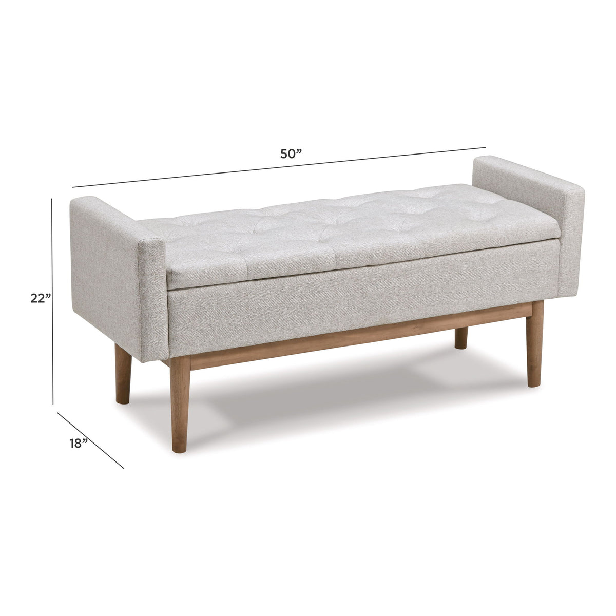 Briarson - Storage Bench - Beige / Brown