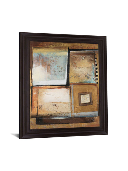 Golden Layers - 28" x 34" Framed Wall Art - Beige
