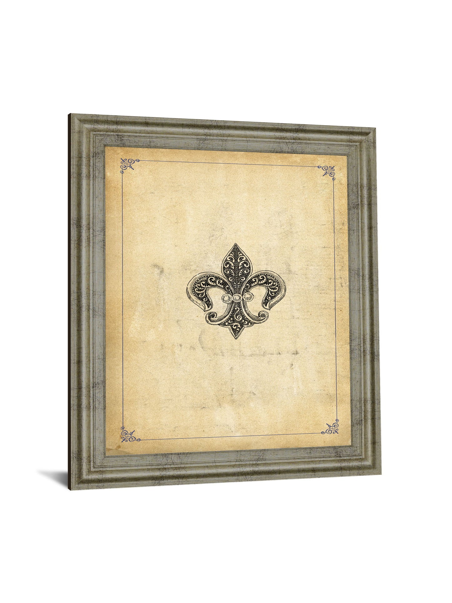 Ornate Crest - 28" x 34" Framed Wall Art - Beige