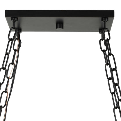Edgecomb - 10 Light Indoor-Outdoor Chandelier - Black / Gray