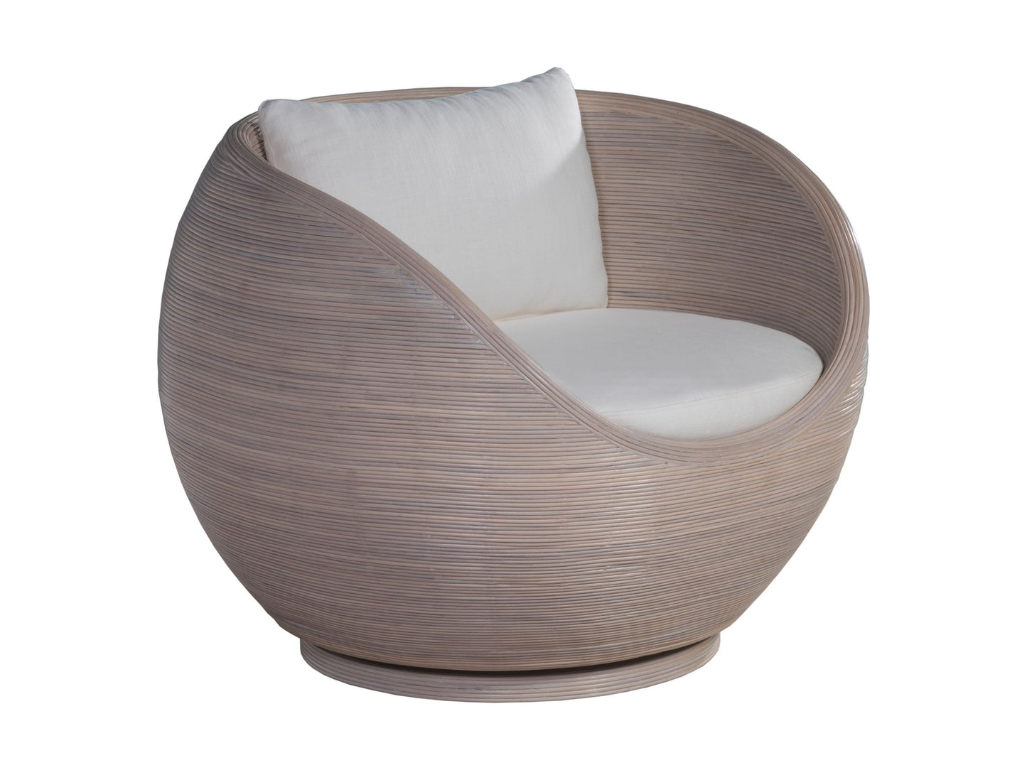 Solimar - Solimar Rattan Swivel Chair - Gray / Beige
