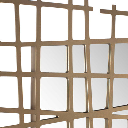 Golden Intersection - Mirrored Wall Decor - Brass
