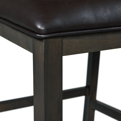 Amherst - Counter Side Chair With PU Cushion (Set of 2) - Gray Finish