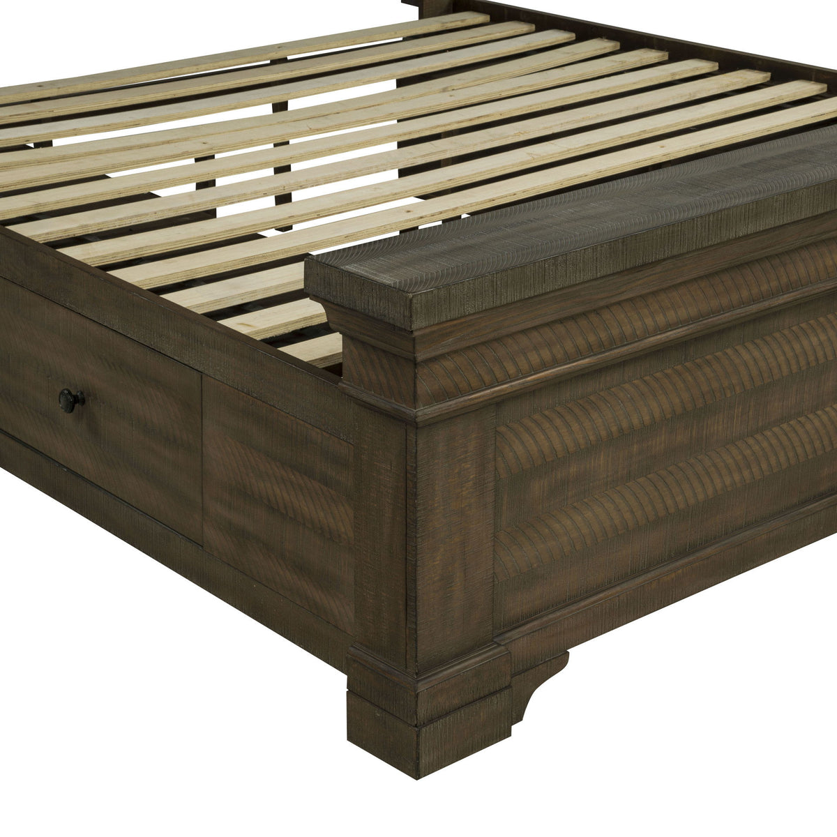 Augusta - 6/6-6/0 King/California King Lighted Headboard - Rustic Brown