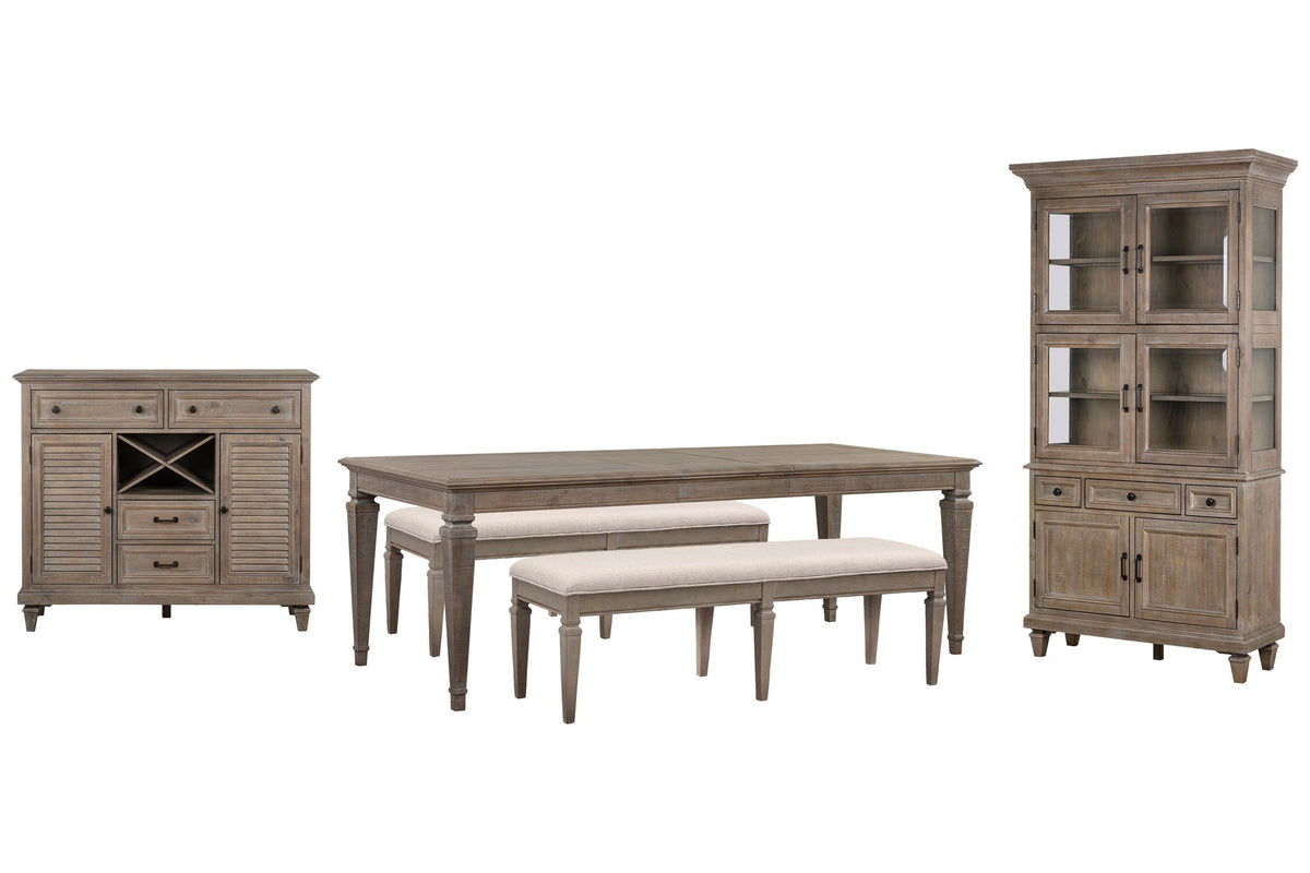 Lancaster - 5 Piece Extendable Rectangular Dining Table Set