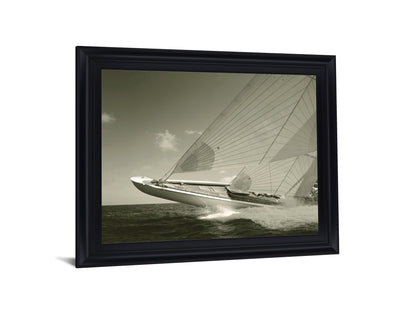 Windborne Racer - 28" x 34" Framed Wall Art - Dark Gray