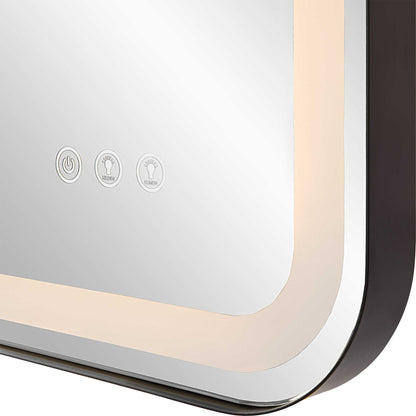 Crofton - Lighted Large Mirror - Black
