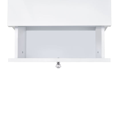 Vancouver - Floor Mirror With Storage - White