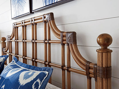 Twin Palms - St. Kitts Rattan Headboard 6/6 King - Light Brown