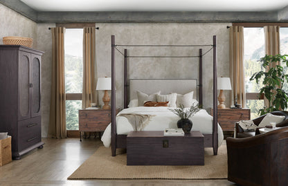 Big Sky - King Poster Bed With Canopy - Black