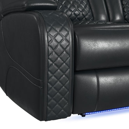 Carlo - Power Motion Loveseat With Power Headrest, Console And LED