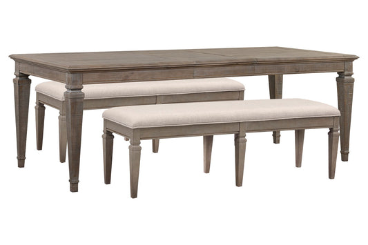 Lancaster - 3 Piece Extendable Rectangular Dining Table Set