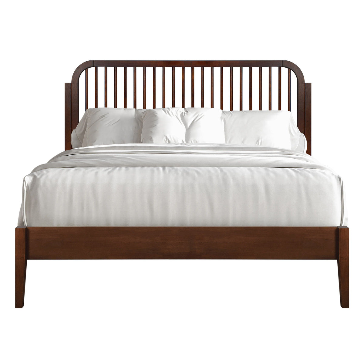 Soma - 5/0 Queen Solid Wood Spindle Headboard - Walnut