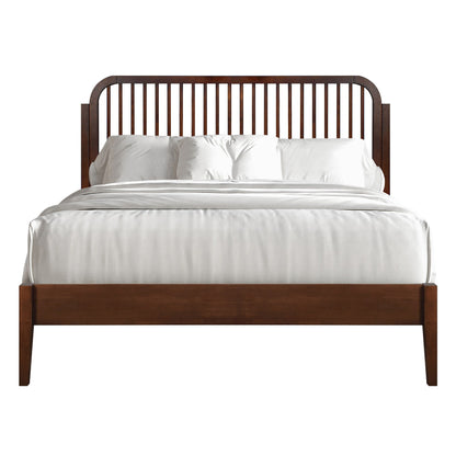 Soma - 5/0 Queen Solid Wood Spindle Headboard - Walnut