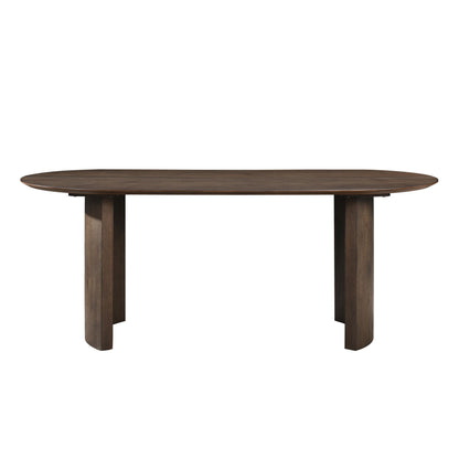 Kody - 79" Oval Dining Table Top - Dark Walnut