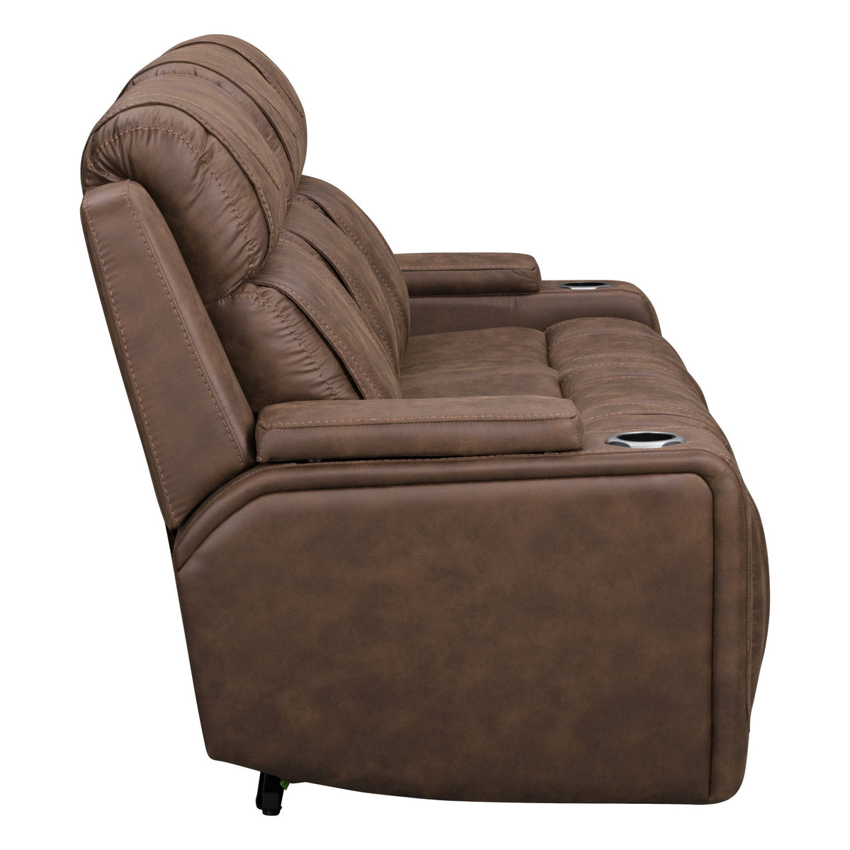 Carrow - Sofa With Power Headrest & Footrest, Stereo, Massage - Brown