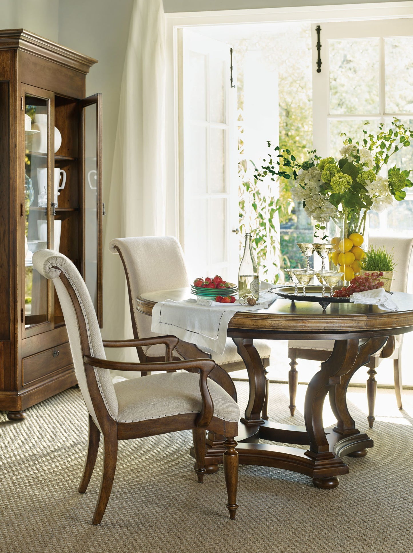 Archivist - Upholstered Side Chair - Beige / Dark Brown