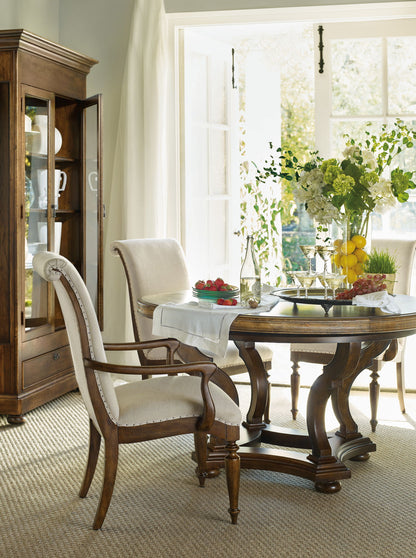 Archivist - Upholstered Side Chair - Beige / Dark Brown
